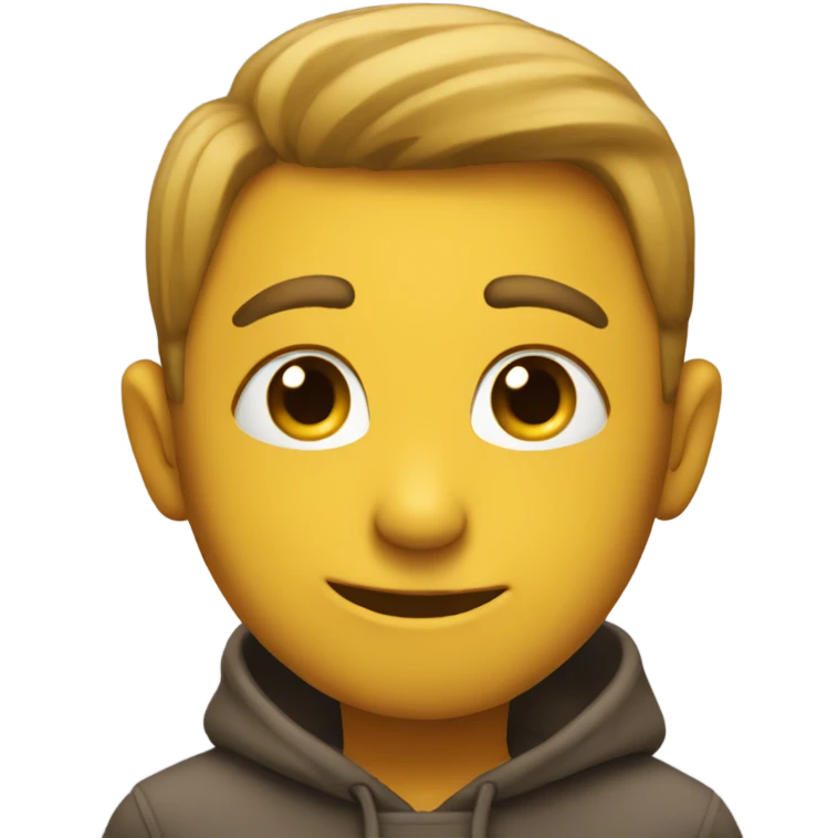 Shy but happy emoji