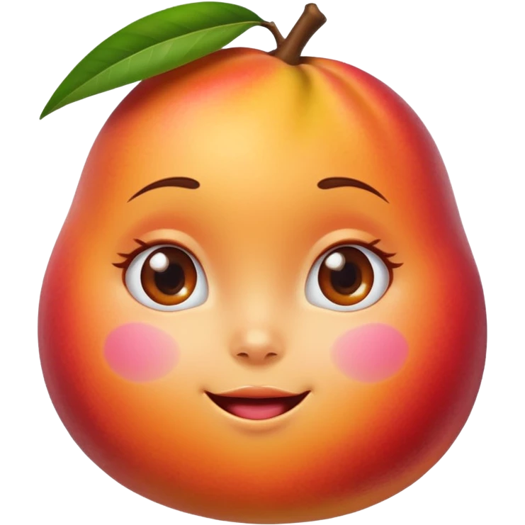 Cute female mango emoji