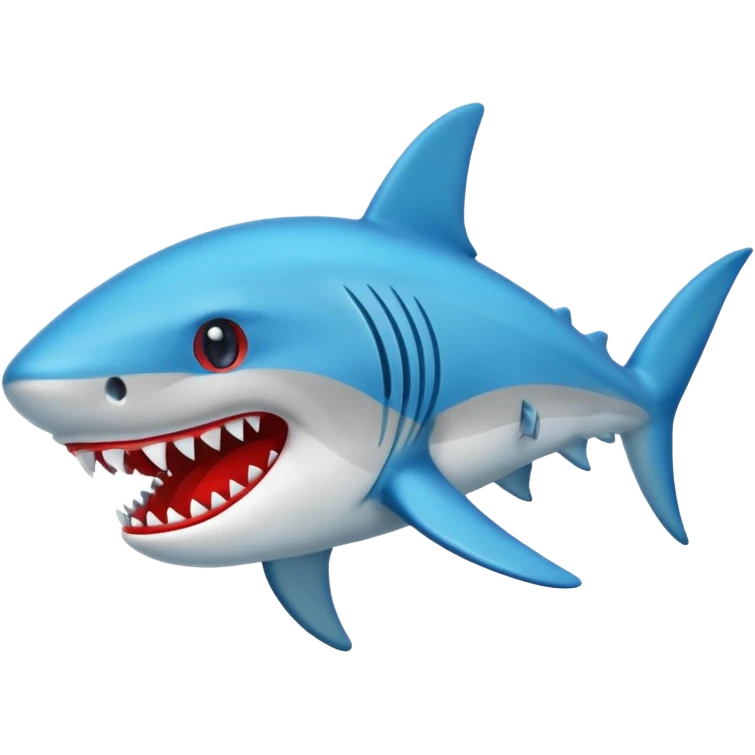 Tiburón con tenis rojos emoji