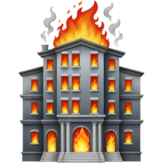 banca che prende fuoco emoji