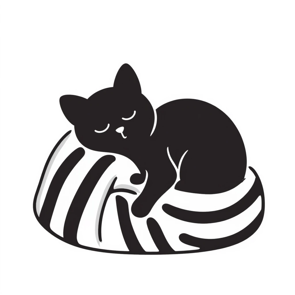 cat sleeping peacefully emoji