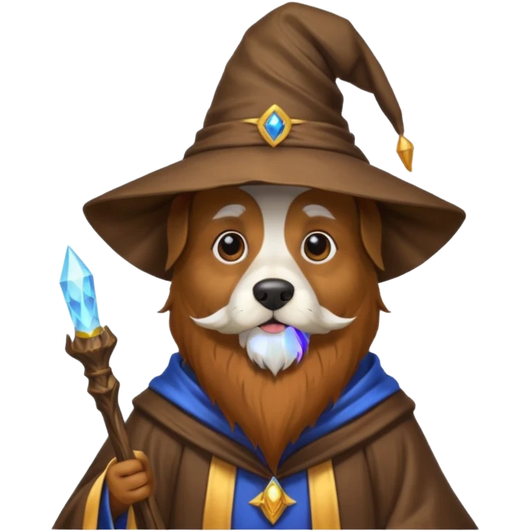 Dog wizard emoji