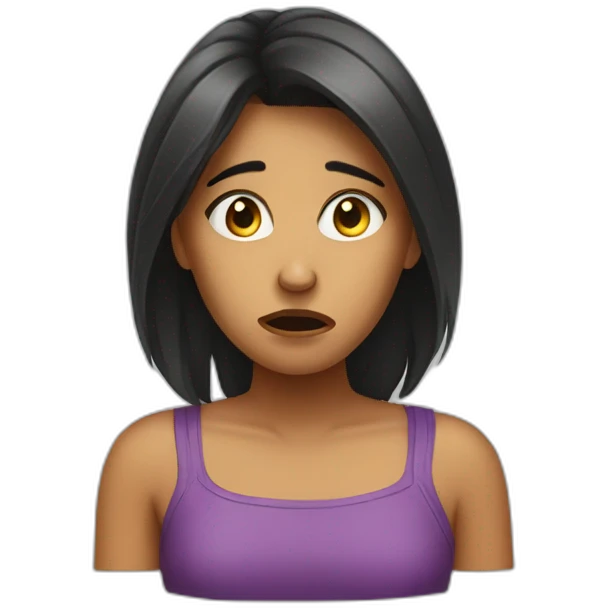 Upset girl emoji