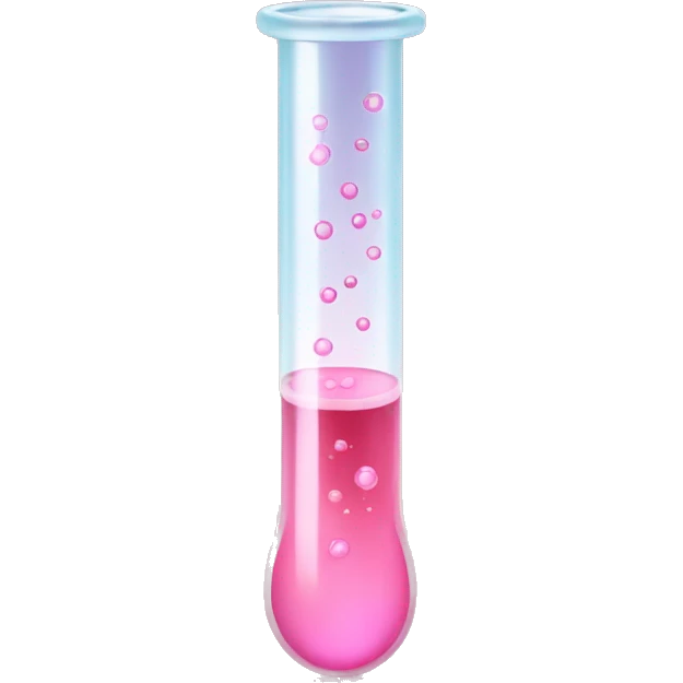 Test tube filled by light pink liquid emoji