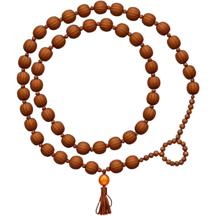 Prayer Beads Rudraksha white  emoji