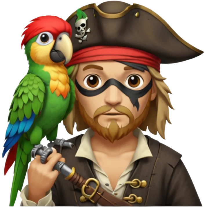 pirate and parrot emoji