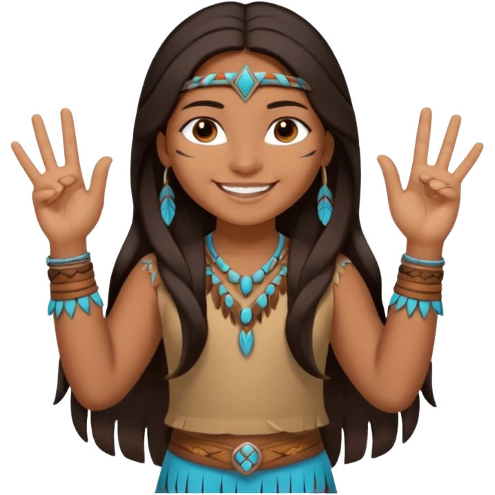 native american brown skin sexy girl, long dark hair, full body, sexual pose, showing "V" with fingers emoji