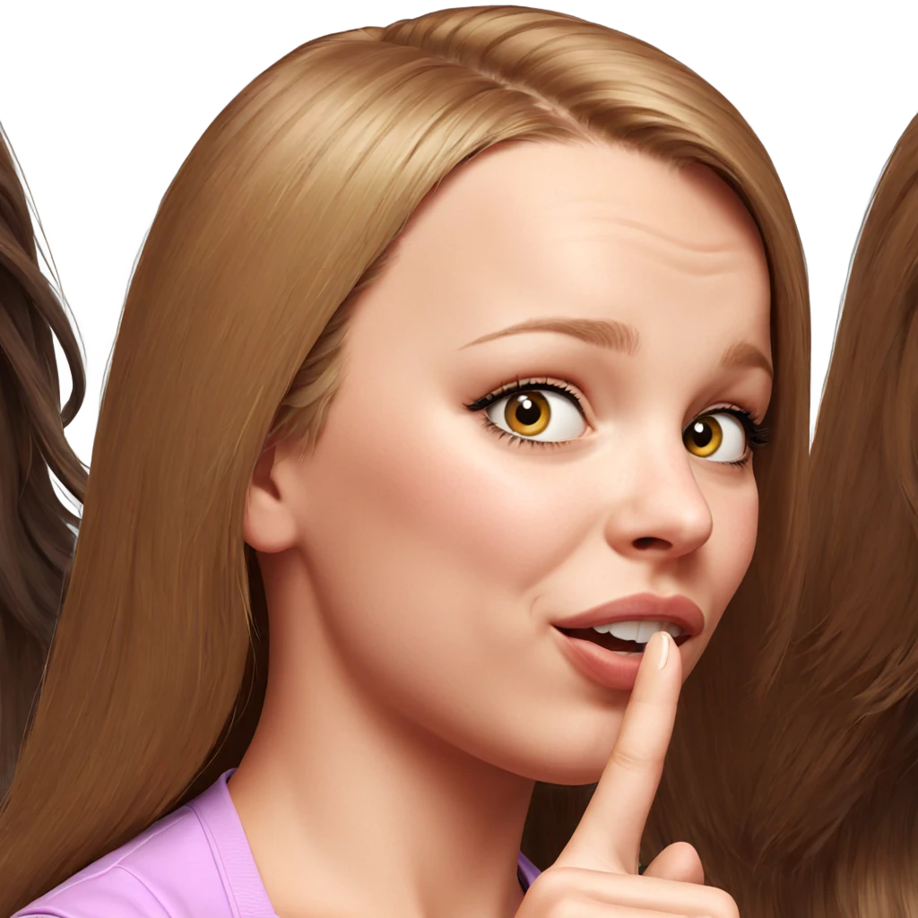 girl with a playful expression emoji