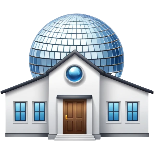 house with disco ball inside emoji