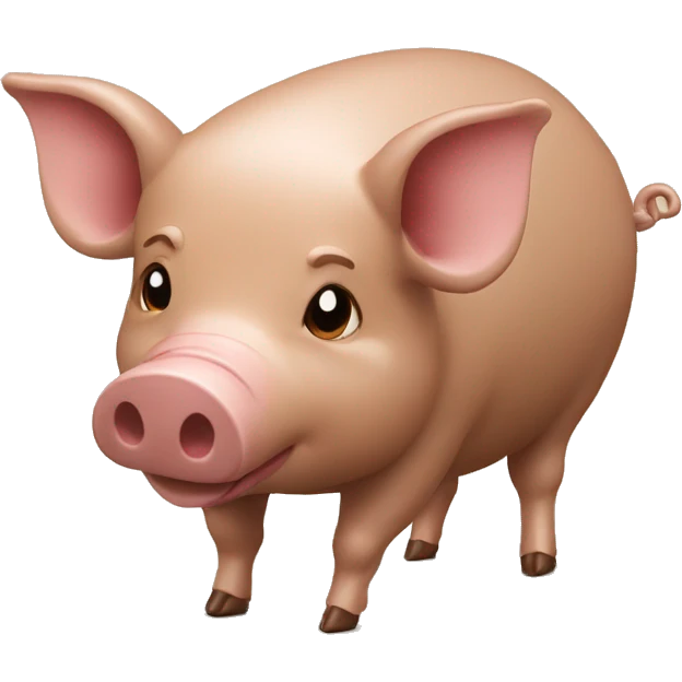 Cochon qui mange du chocolat emoji