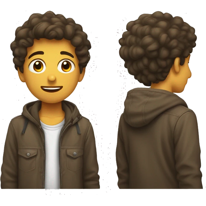 garçon de 18an avec de cheuvex brun et long emoji