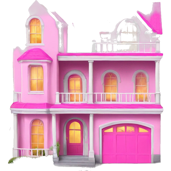 Pink Barbie dream house  emoji