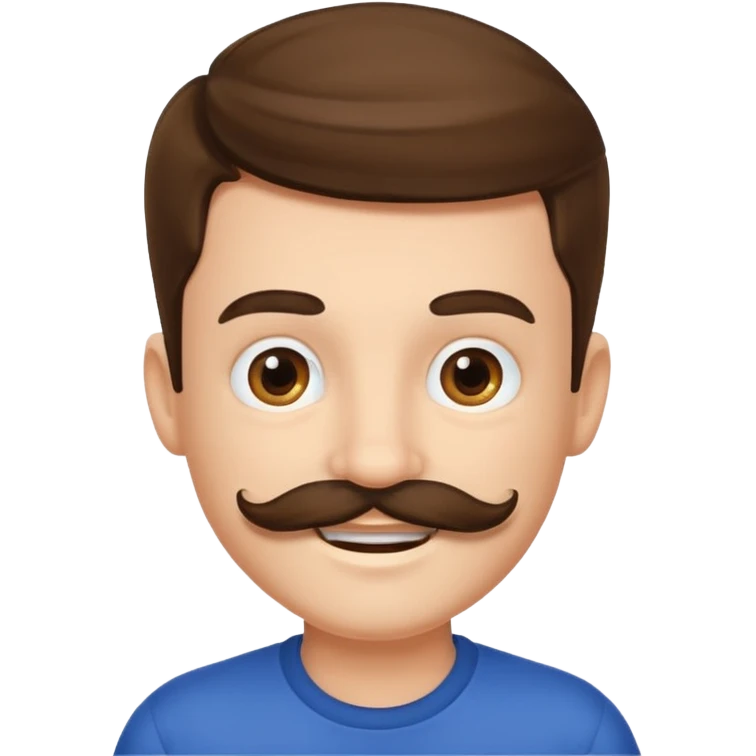 mustache Young boy,Big mustache.
negative: Dont use same face style. emoji