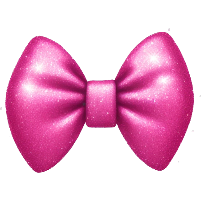 Glittery pink bow  emoji