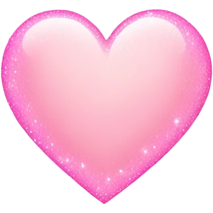 Light pink heart with sparkles surrounding emoji