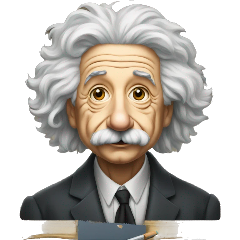 albert einstein and painting  emoji