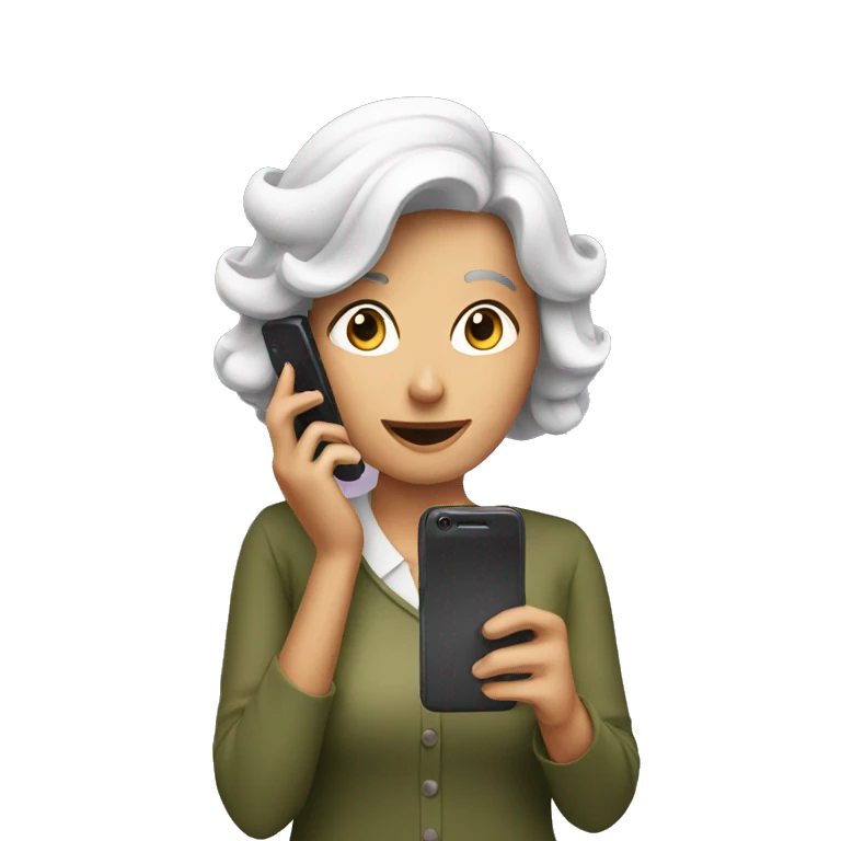 lady watching phone
 emoji