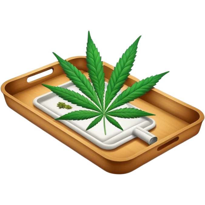 Rolling up Weed tray  emoji