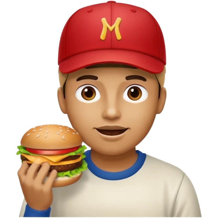 comiendo hamburguesa emoji