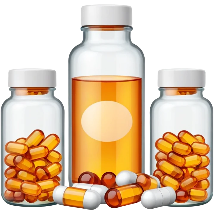 Supplement bottles emoji