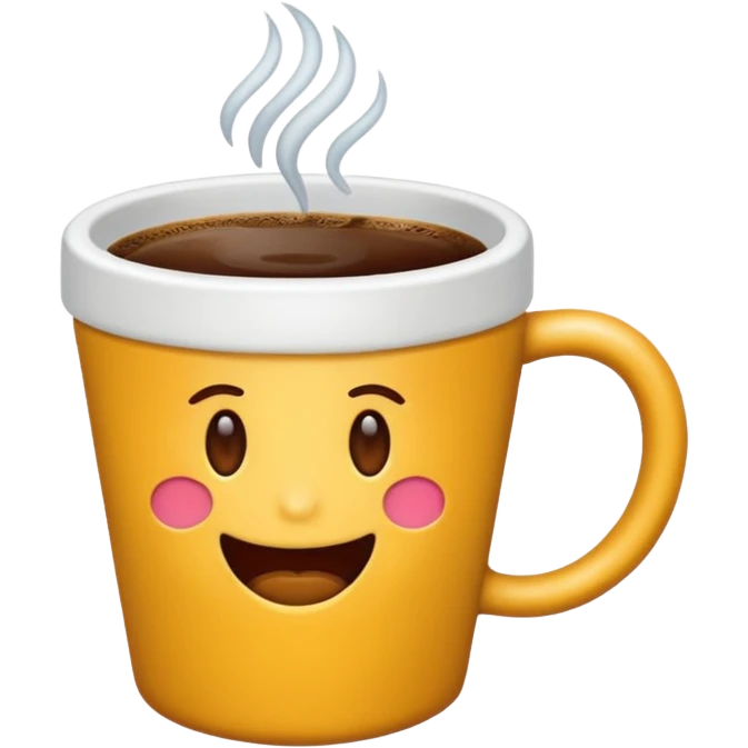 Um emoji de xícara de café, no modelo emoji da apple  emoji