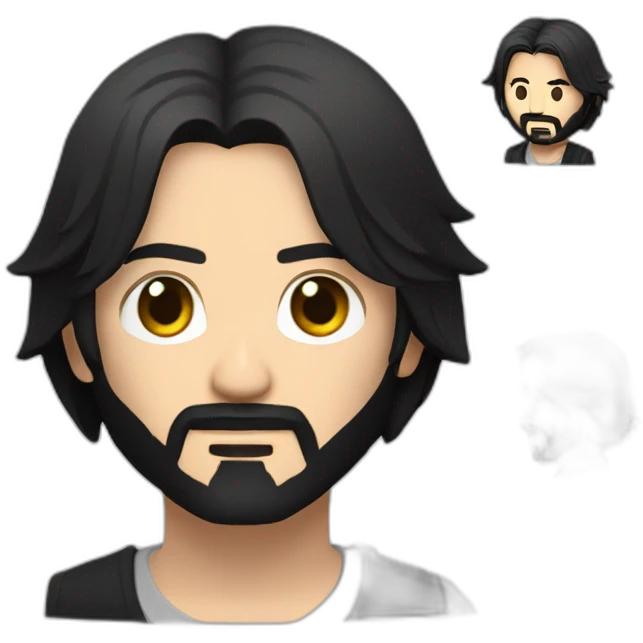 John Wick is cute with love emoji emoji