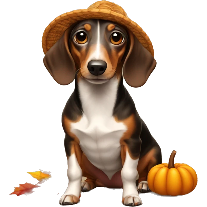 Thanksgiving dachshund emoji