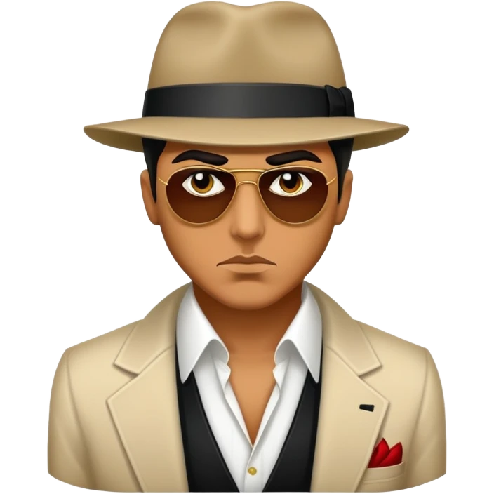 Man with gucchi scarface gangster look emoji