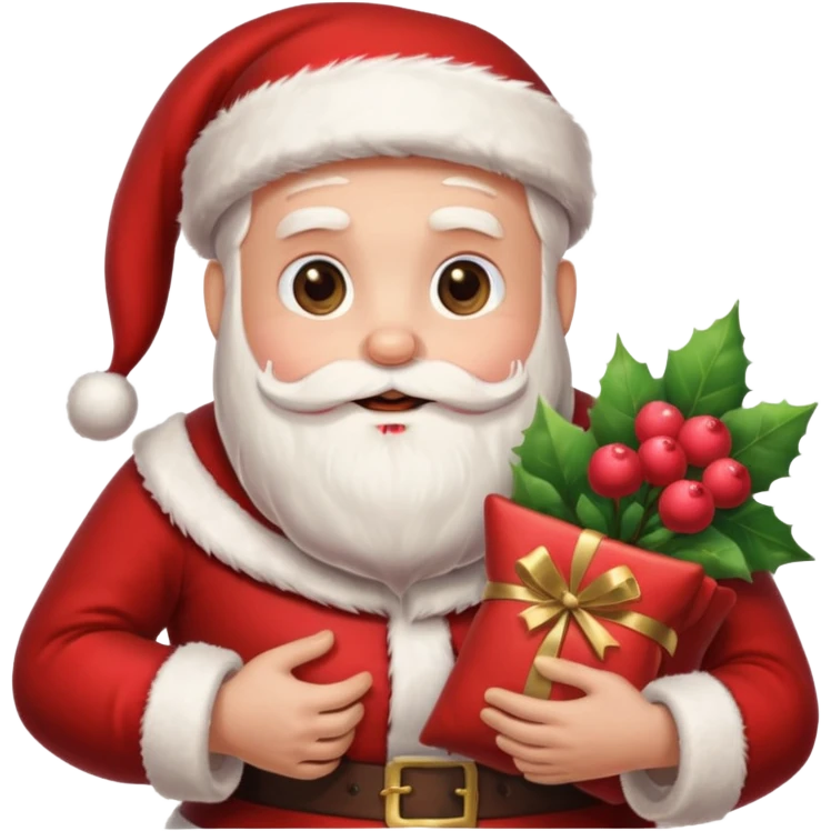santa holding bundle emoji