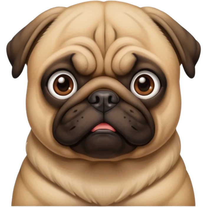 Strong pug emoji