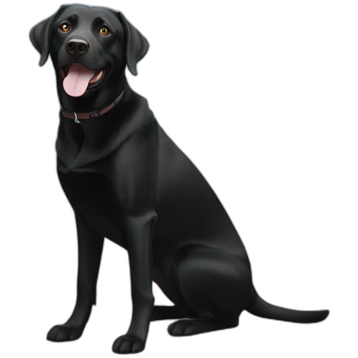 happy-BavarianMountainHound-mixed-Allblack-skinny-Labrador emoji