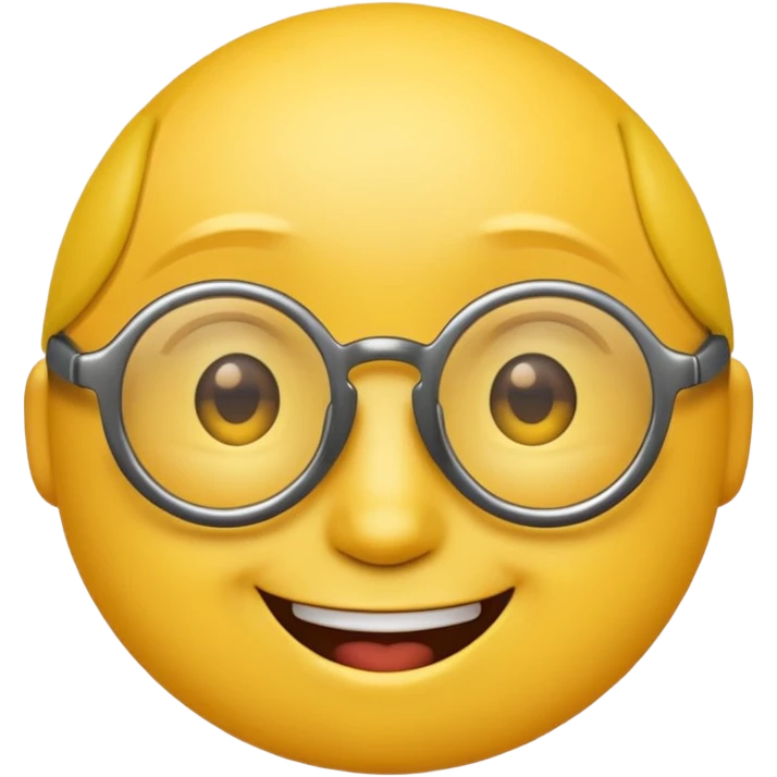 emoji with yellow glasses emoji