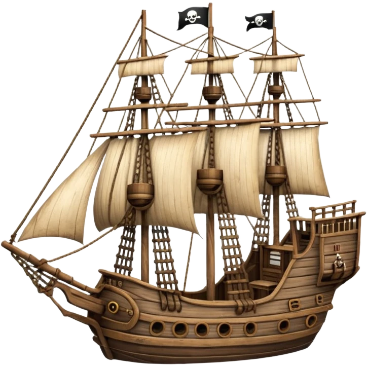 pirate ship for penguins emoji