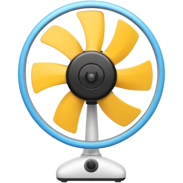 electric fan, classic emoji style, simple emoji