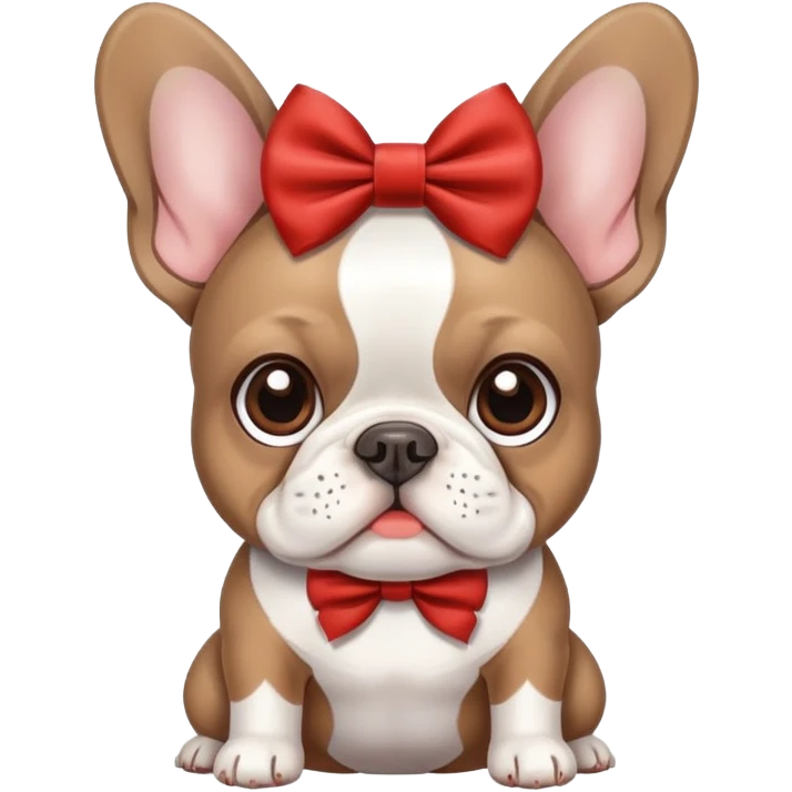 Frenchie with bow emoji