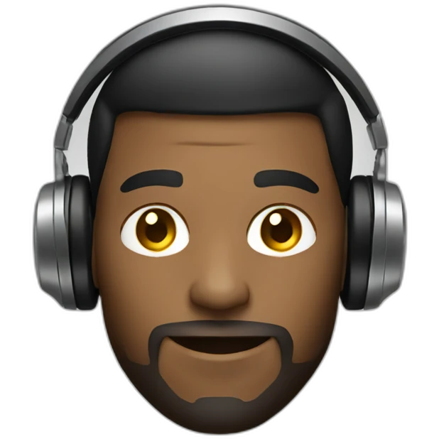 Man playing dj wearing headphones  emoji
