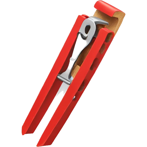 Realistic red clothespin emoji
