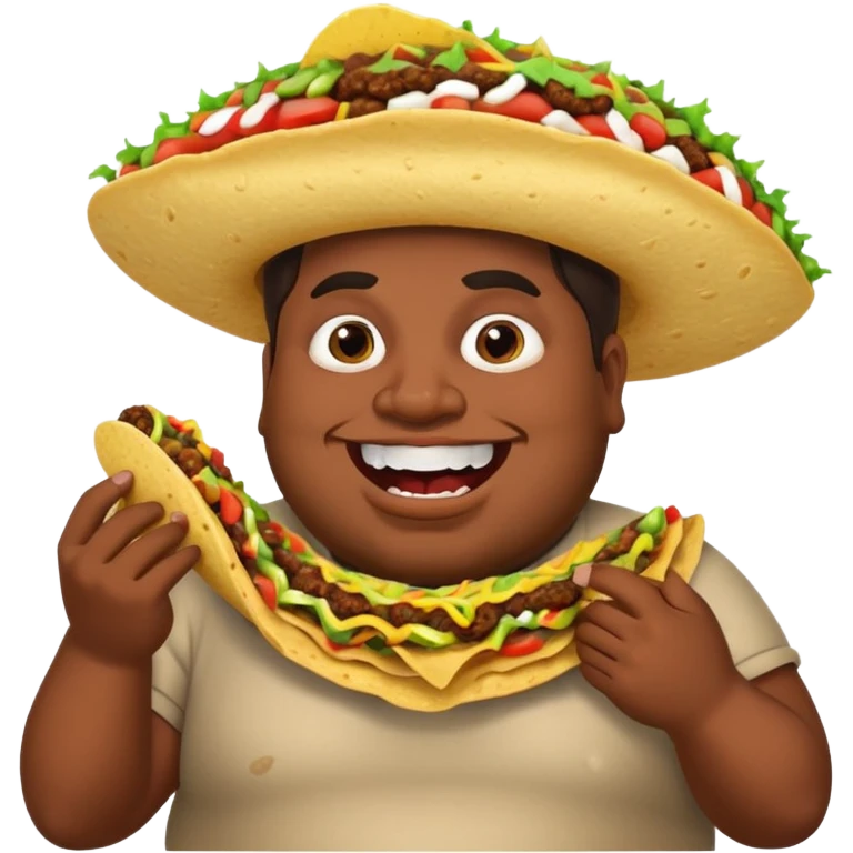Fat mexican big teeth taco eater emoji
