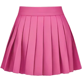 Pink tartan pleated mini skirt, isolated emoji