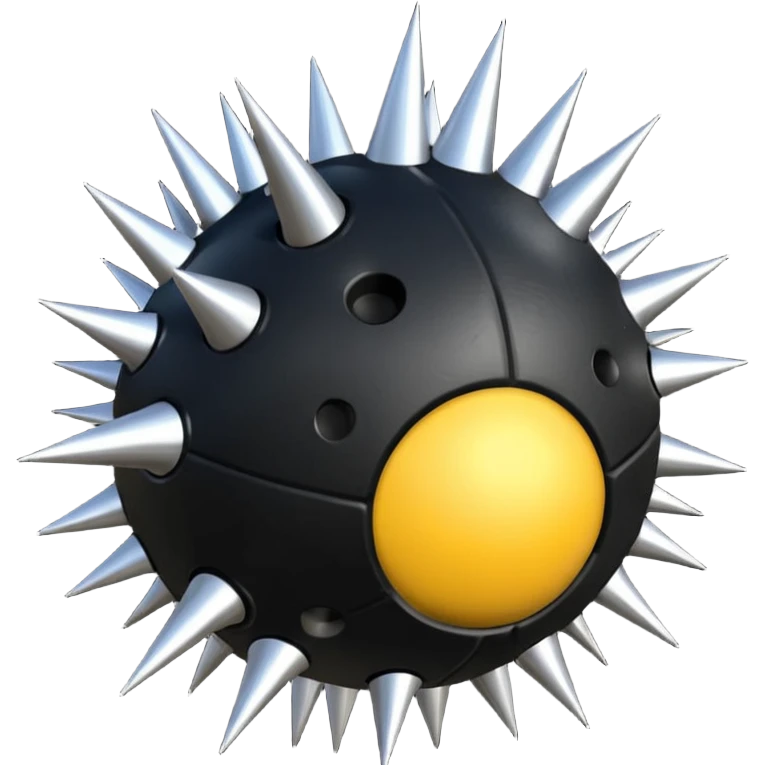 ball with spikes on it emoji