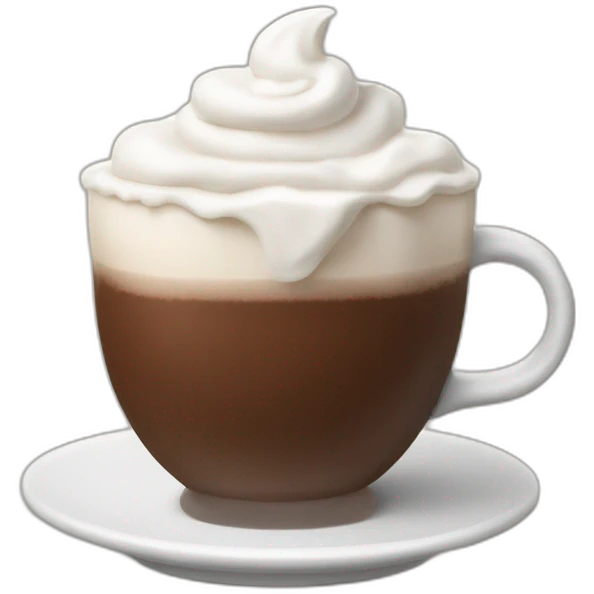 Hot cocoa with whipped cream emoji