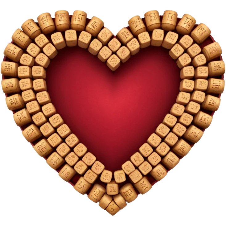 Corazón Concho de vino emoji