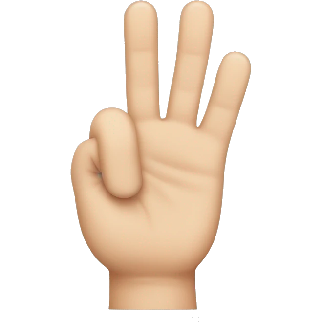 three fingers emoji