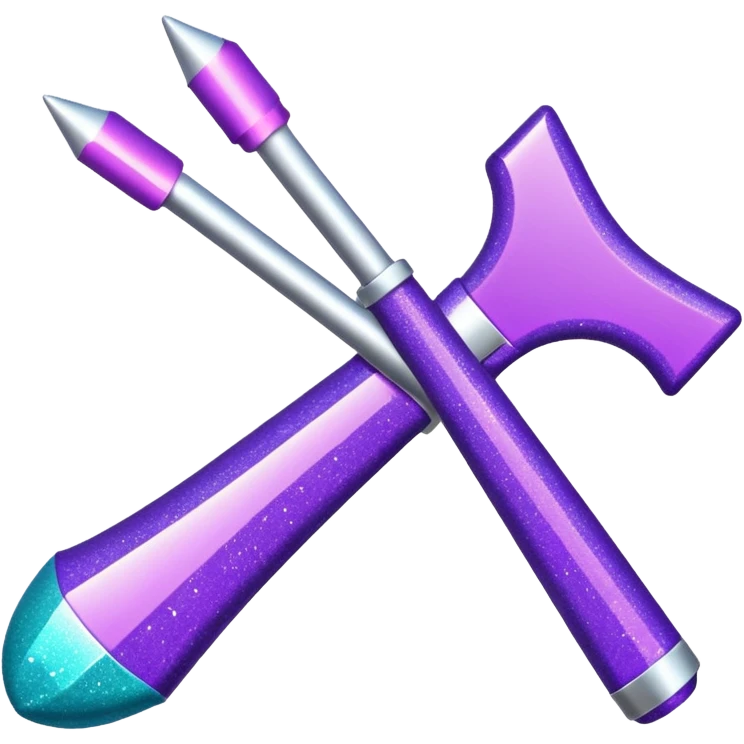 flecha para esquerda glitter roxo e ciano emoji