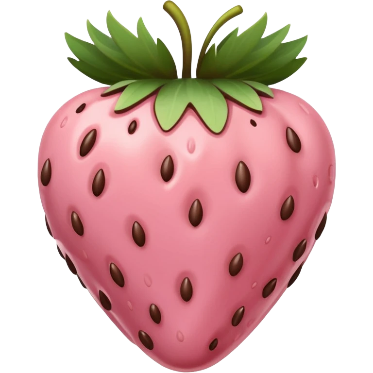 Strawberry in pale pink chocolate emoji