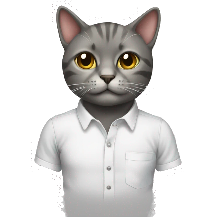 Cat with a shirt emoji