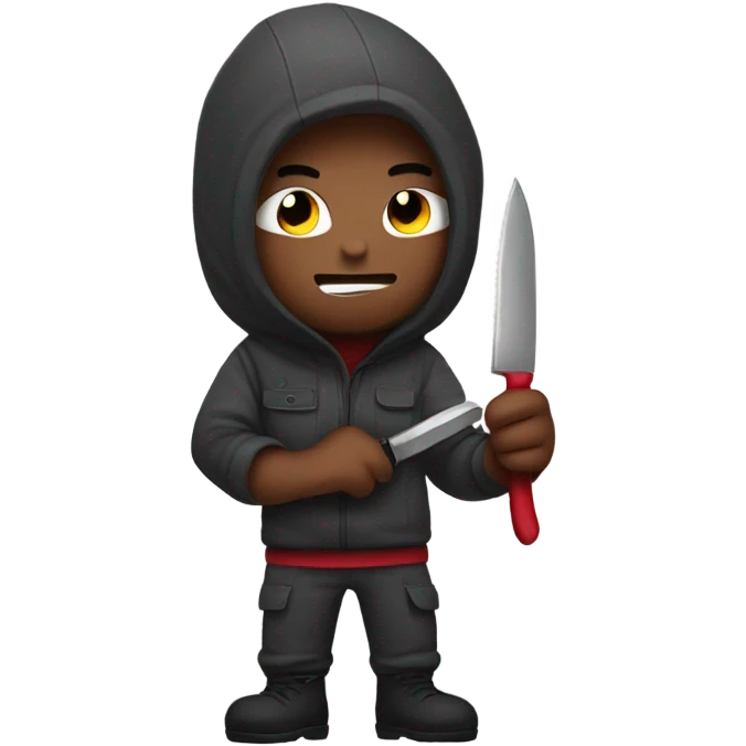 Among us red with knife emoji