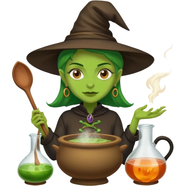 green witch cooking potion emoji