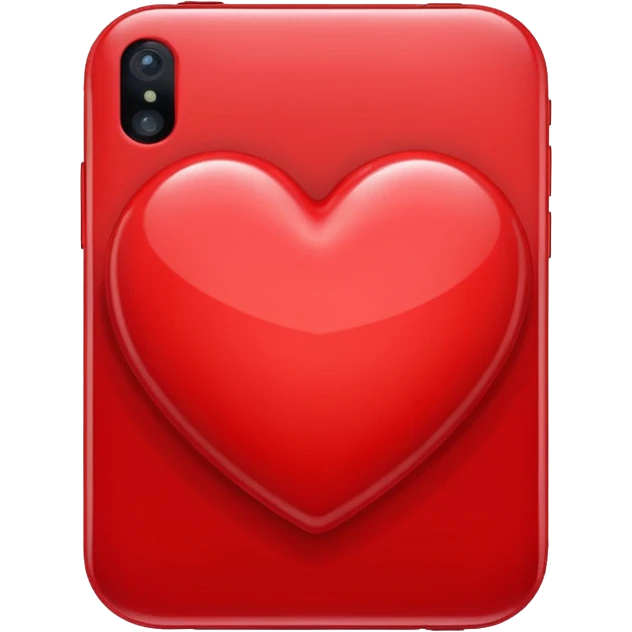 smartphone themed heart emoji