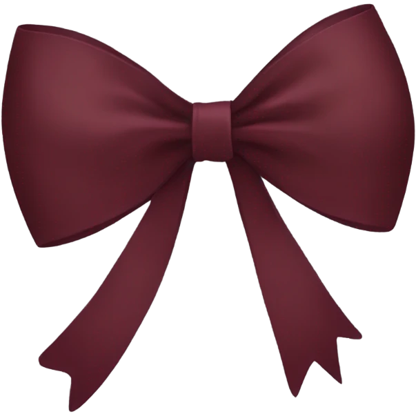 Burgundy bow  emoji